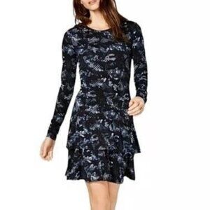 Michael Michael Kors Blue and Black snake Patterned Dress size L